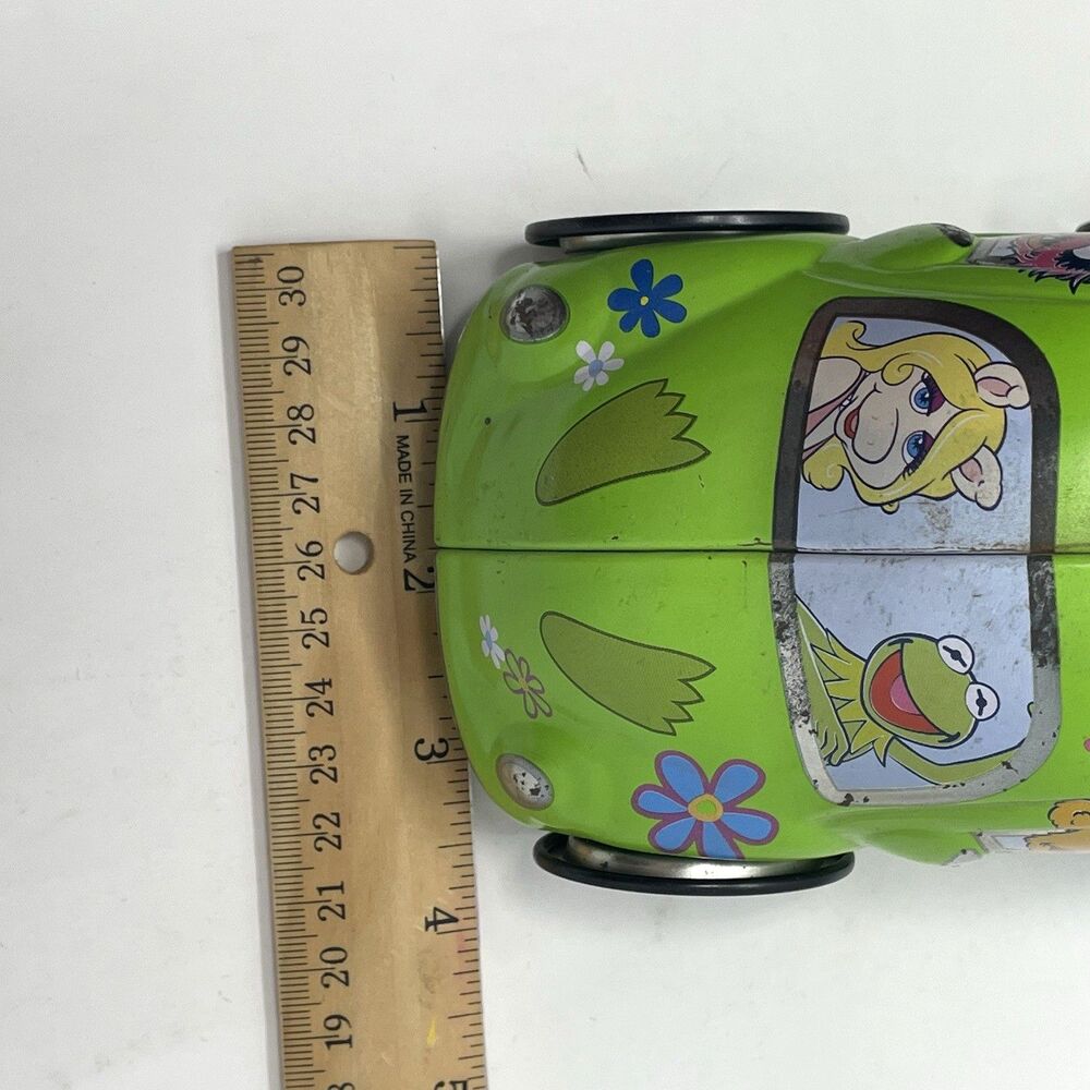 Vintage Muppets Jim Henson Metal Tin Car VW Beetle Kermit Miss Piggy Fozzi Gonzo - Picture 11 of 11